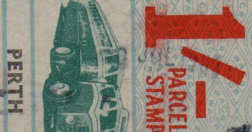 Western Australia Railway Parcels Stamps First of the Third Series used and dated